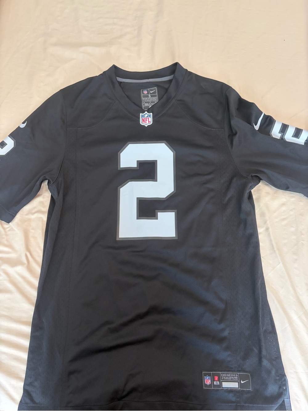NFL Black Men's Football Jersey with White Number 2